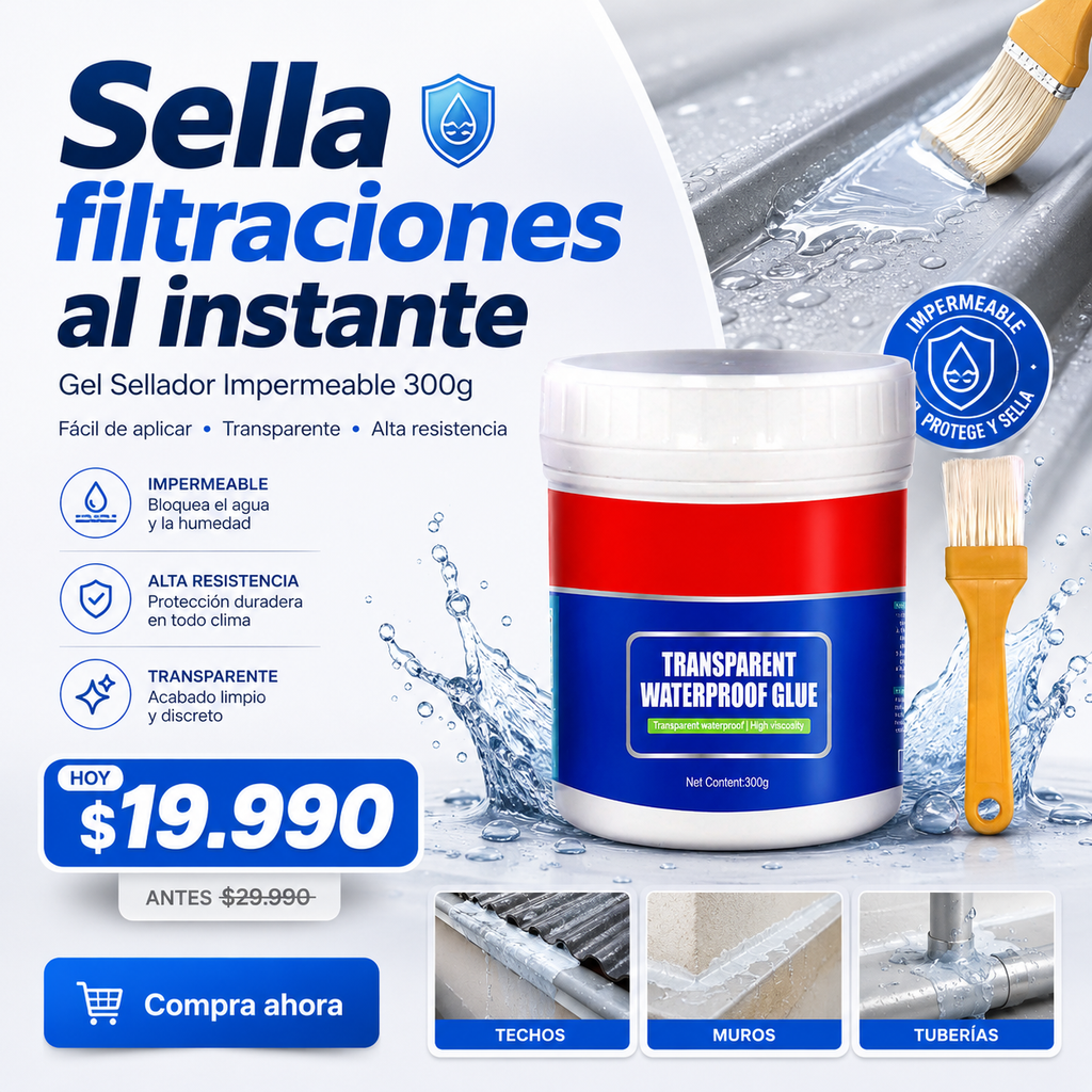 X-Gel Sellador Impermeable 300g | Evita Filtraciones y Goteras
