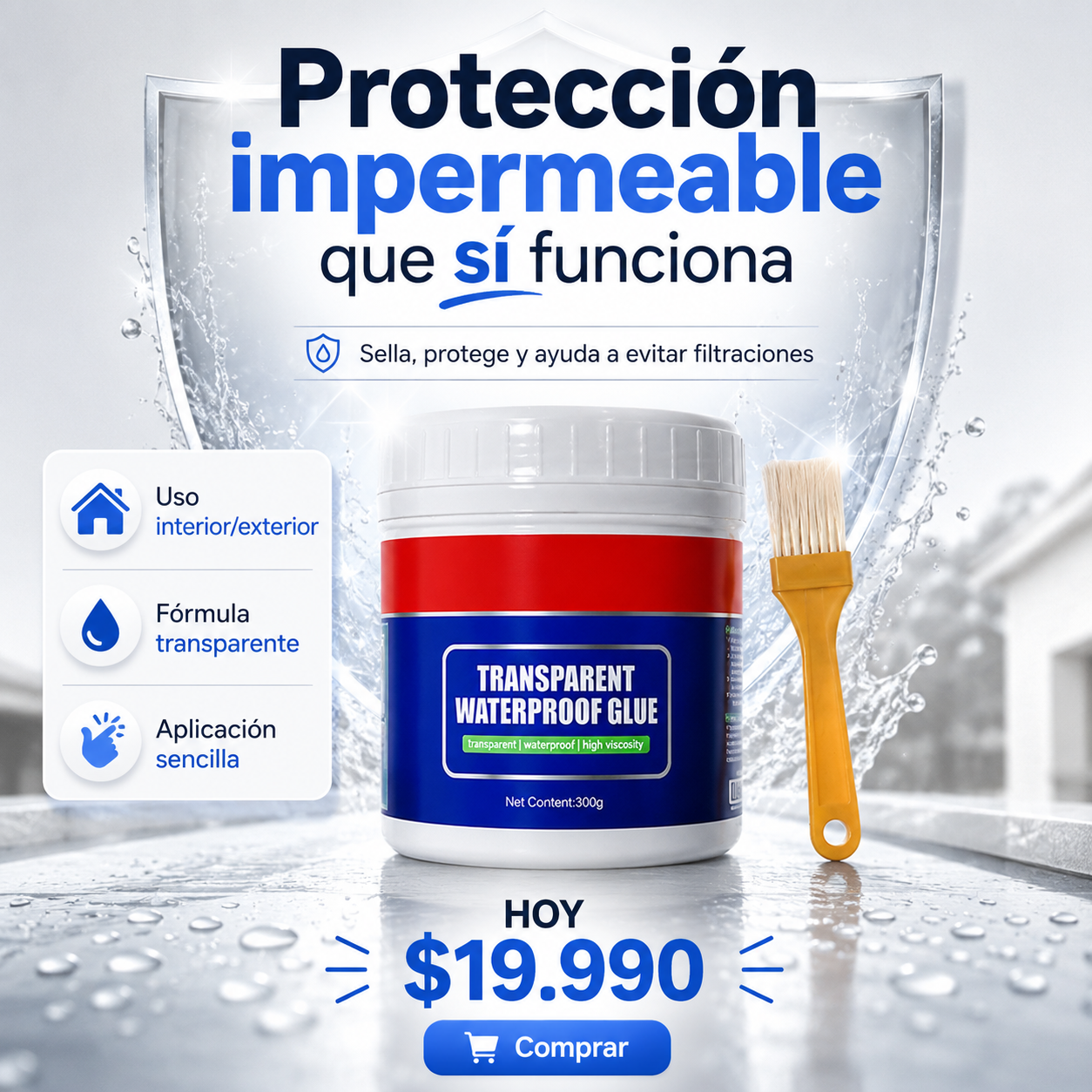 X-Gel Sellador Impermeable 300g | Evita Filtraciones y Goteras